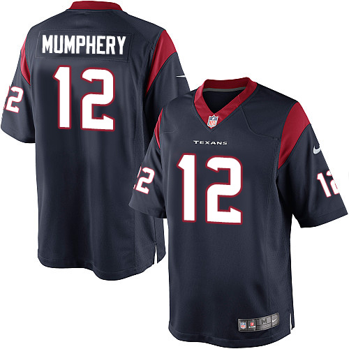 Men's Limited Keith Mumphery Nike Jersey Navy Blue Home - #12 NFL Houston Texans